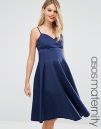 Платье миди для беременных ASOS Maternity - Темно-синий