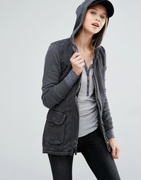 Парка в стиле милитари с флисовыми рукавами Abercrombie &amp; Fitch