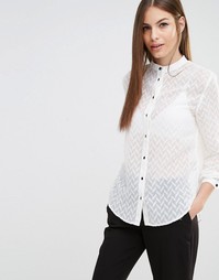 Рубашка с шевронным узором Sisley - 074