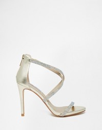 Золотистые босоножки на каблуке Steve Madden Fizz - Золотой