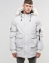 Парка с опушкой из искусственного меха Bellfield - Bone