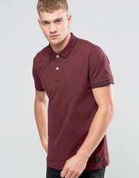 Поло с контрастным воротником Jack &amp; Jones - Burgundy