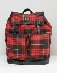 Рюкзак в шотландскую клетку Fred Perry - Красный