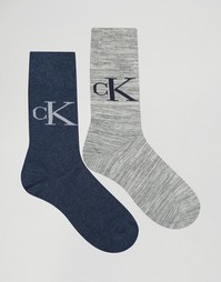 Комплект из 2 пар носков с винтажным логотипом Calvin Klein - Мульти