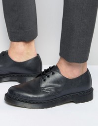 Туфли с 3 парами люверсов Dr Martens 1461 Pebble - Черный