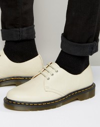 Туфли с 3 люверсами Dr Martens 1461 - Кремовый