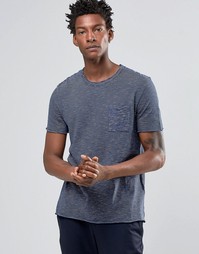 Футболка с круглым вырезом, карманом и полосками Celio - Marine
