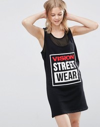 Платье с логотипом Vision Streetwear - Черный