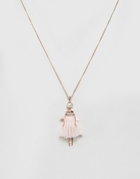 Ожерелье с подвеской-балериной Ted Baker - Розовый