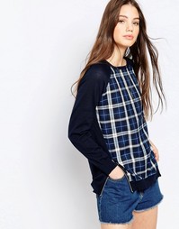 Джемпер QED London - Navy knit check