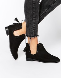 Ботильоны с заклепками и кисточками ASOS A MOMENT TO THINK - Черный