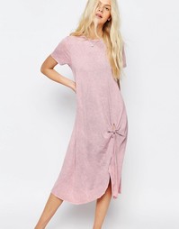 Повседневное платье-рубашка миди ASOS - Розовый