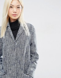 Нагрудник с отворачивающимся воротником и отделкой в рубчик ASOS