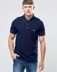 Темно-синяя футболка‑поло Lyle &amp; Scott - Темный индиго