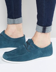 Замшевые туфли на белой подошве ASOS - Сине-зеленый