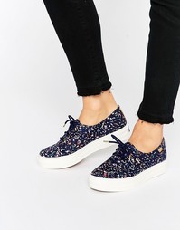 Кроссовки на платформе с принтом конфетти Keds Liberty - Мульти