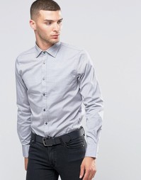 Рубашка зауженного кроя с контрастными пуговицами Sisley - Серый 941