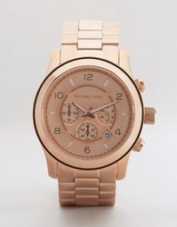 Стальной браслет цвета розового золота Michael Kors Runway MK8096