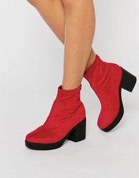 Ботильоны на каблуке Truffle Collection Star Sock - Red micro