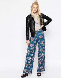 Брюки с широкими штанинами Motel Ari Palazzo - Синий опиум