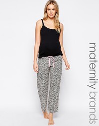 Винтажные пижамные брюки для беременных с цветочным принтом Hotmilk