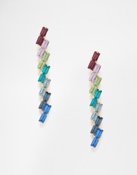 Каскадные серьги с кристаллами Swarovski от Krystal - Мульти
