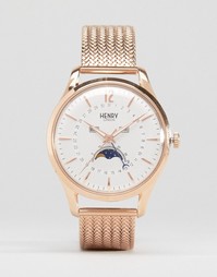 Часы с окошками даты и лунных фаз Henry London Richmond Moonphase