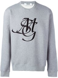 logo print sweatshirt MSGM