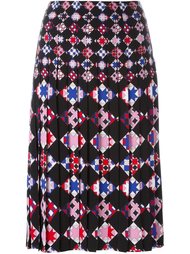 плиссированная юбка с геометрическим принтом Emilio Pucci