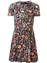 платье с короткими рукавами и цветочным узором Red Valentino