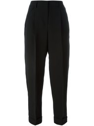 укороченные брюки с подворотами Giorgio Armani