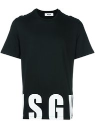 футболка с принтом логотипа  MSGM