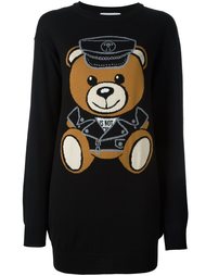 платье-свитер с принтом плюшевого медведя Moschino