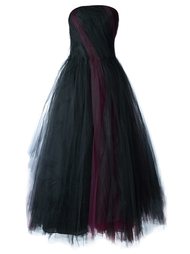 платье из тюля со складками Oscar de la Renta