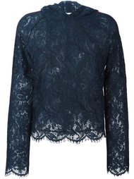кружевная толстовка на молнии с капюшоном  MSGM
