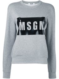 толстовка с принтом логотипа MSGM