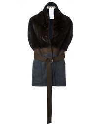 куртка с норковой панелью Marni