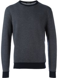свитер с контрастной окантовкой Ermenegildo Zegna