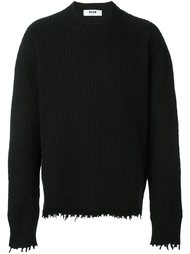 джемпер с необработанными краями MSGM