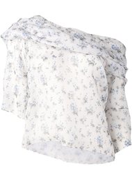 блузка на одно плечо с цветочным узором Rosie Assoulin