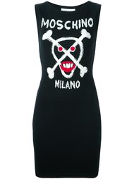 вязаное платье с логотипом  Moschino