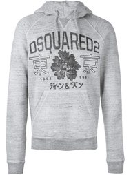 толстовка с капюшоном и принтом Dsquared2