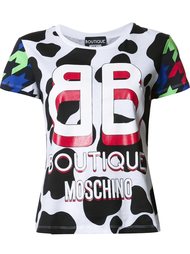 футболка с коровьим рисунком Boutique Moschino