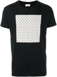 футболка с принтом квадрата  Saint Laurent