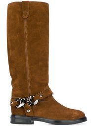сапоги с цепочной отделкой Casadei