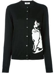 вязаный кардиган с котом MSGM