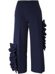 укороченные брюки с рюшами MSGM
