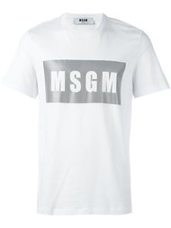 футболка с принтом логотипа   MSGM