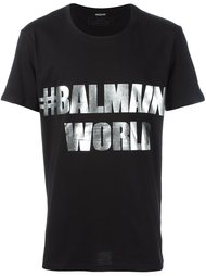 футболка #BalmainWorld  Balmain
