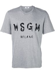 футболка с принтом логотипа MSGM